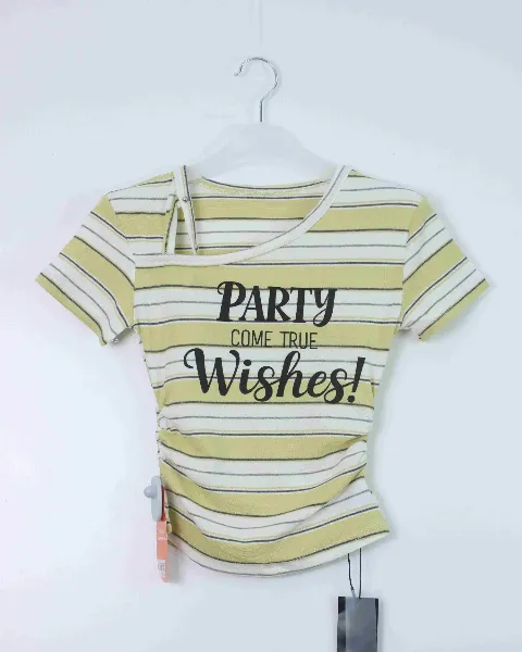 Áo phông croptop nữ Teen 585-1 xanh l H27.2026.2